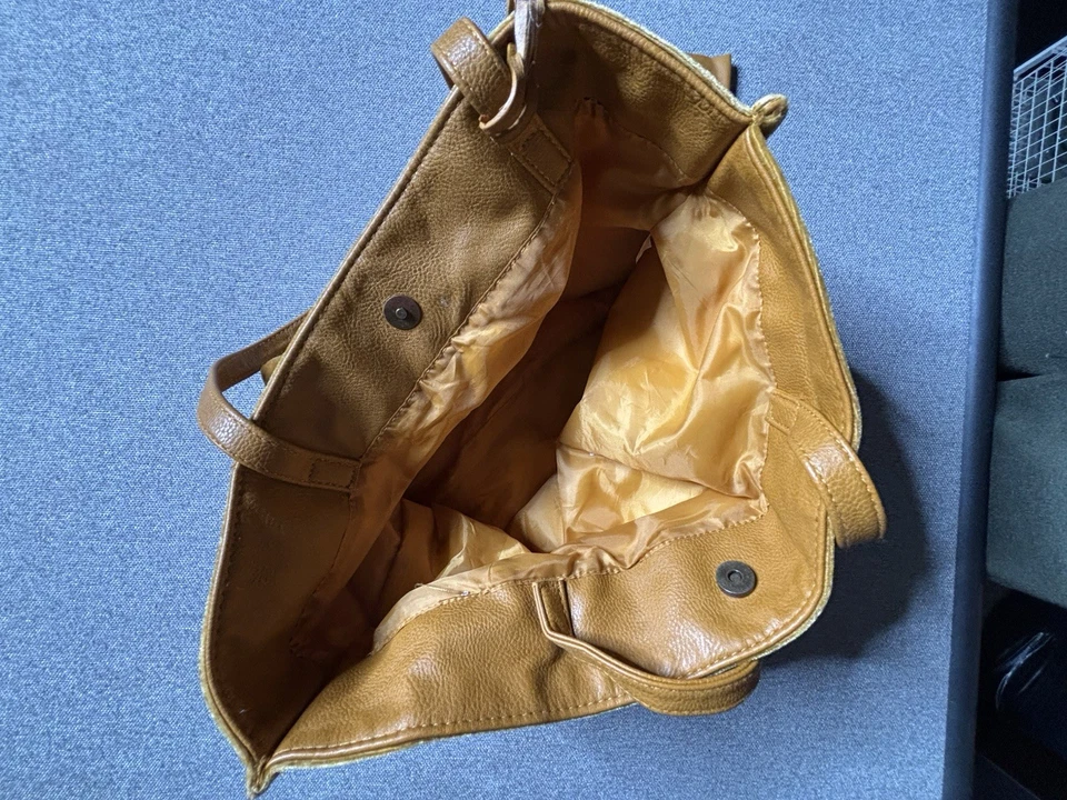 Bolso de Mano Vintage Terciopelo Dorado con Correas de Cuero y Bolsa - Bolso de Hombro Boho Foto 4 de 4