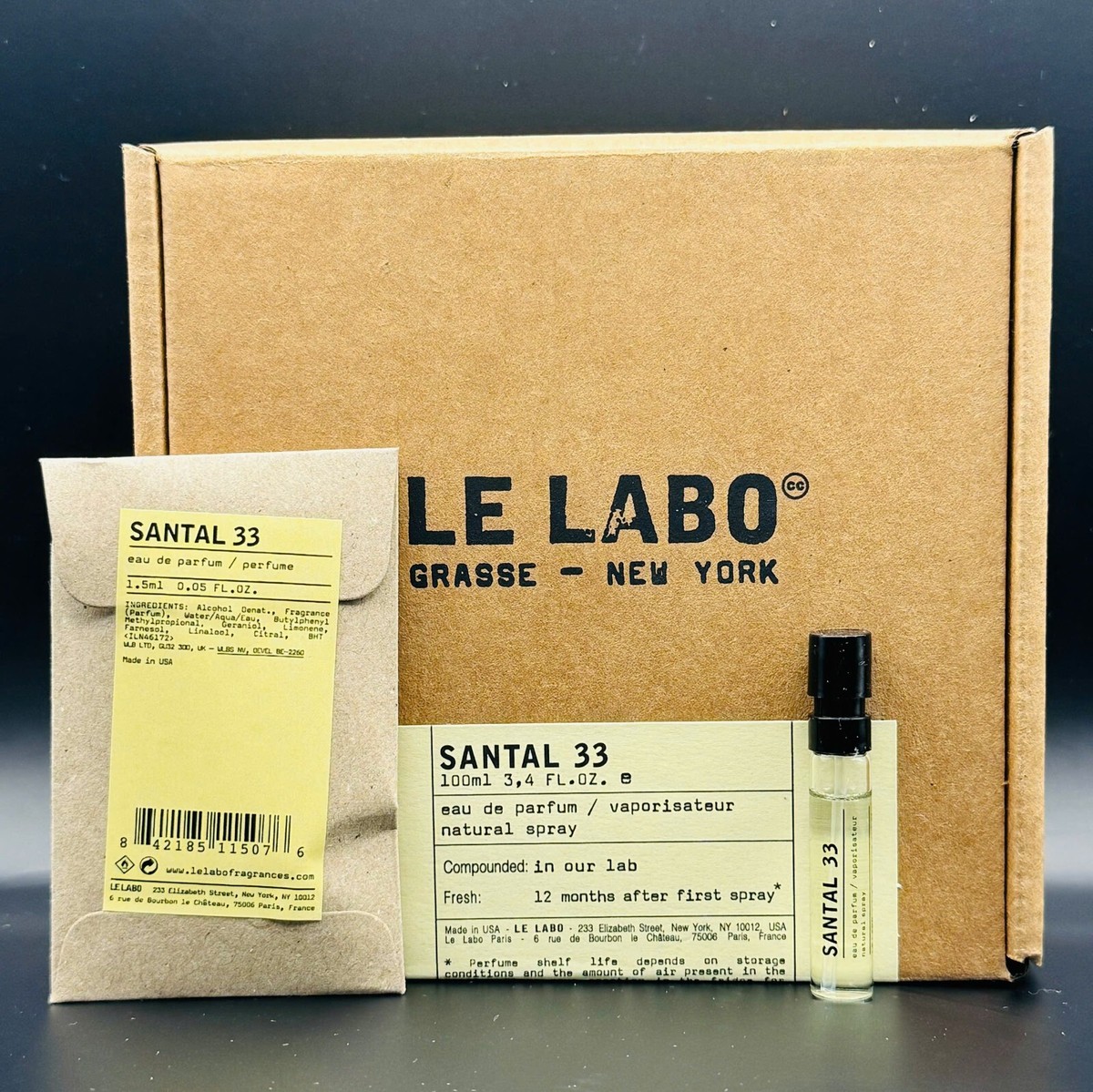 Le Labo Santal 33 Eau de Parfum Sample Vial Spray