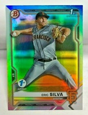 Eric Silva 2021 Bowman Draft 1st First Edition Prospect SKY BLUE FOIL #BD-162 SP