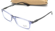 Ray-Ban RB7017 8122 Rectangle Trasparent Blue Unisex Eyeglasses 54mm