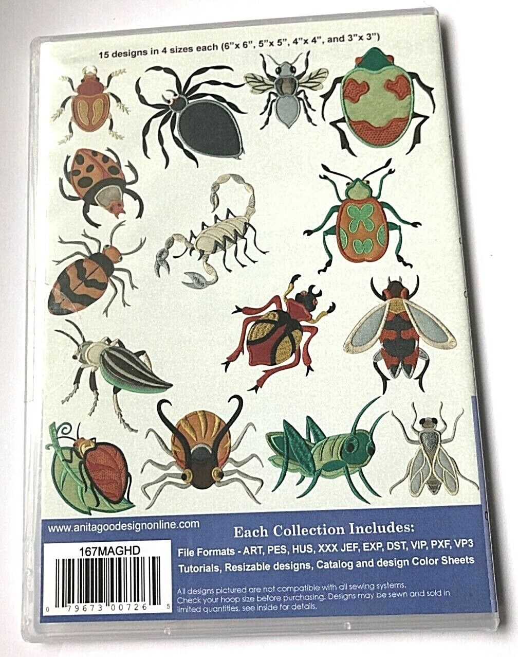 Anita Goodesign Bugs Machine Embroidery Design Cd 167maghd Ship For Sale Online Ebay