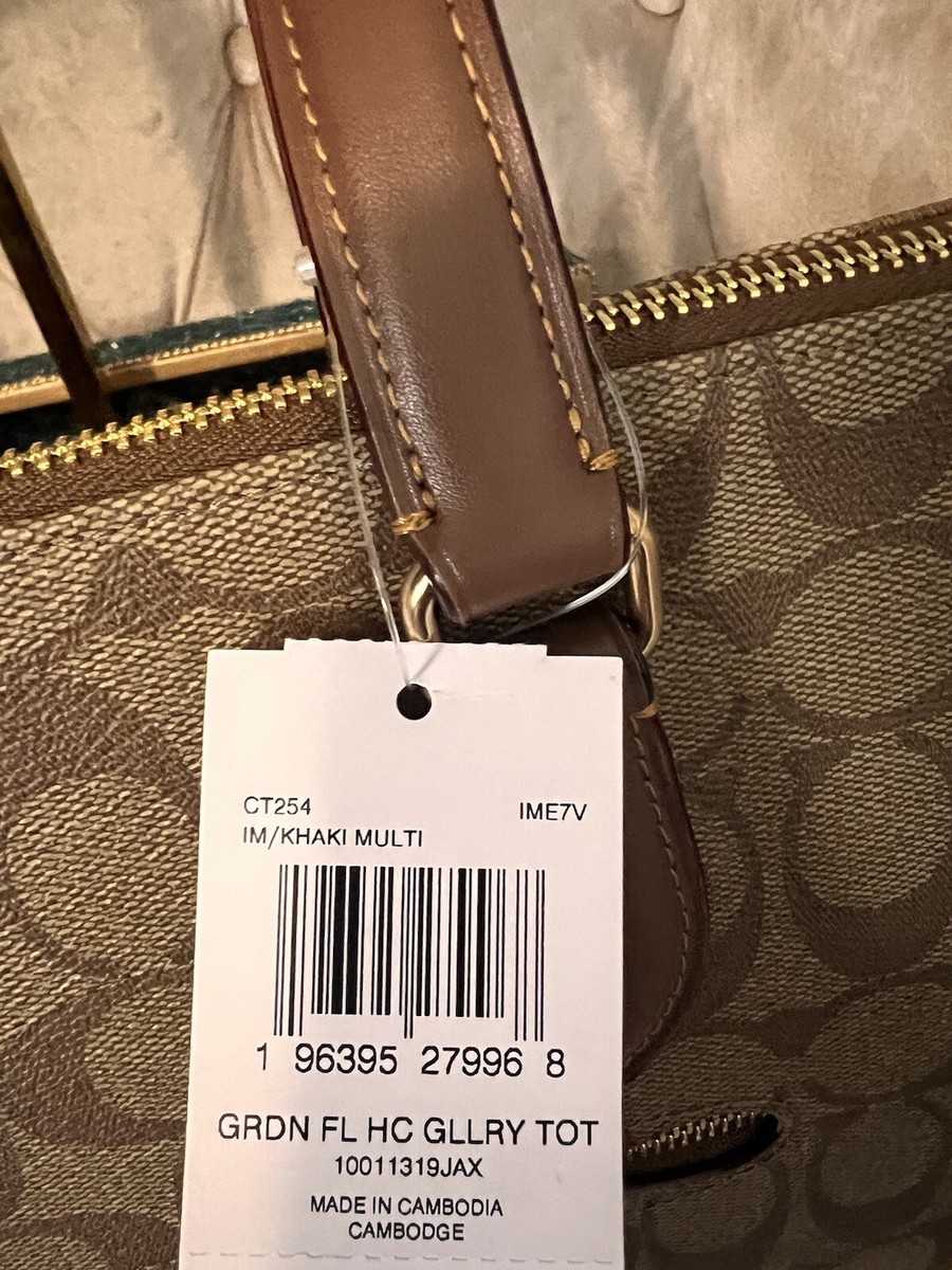 Coach Gallery Tote Bag Signature Canvas Floral Horse