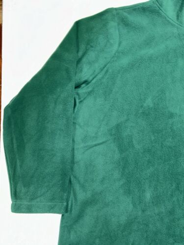 Croft & Barrow Green Fleece Pullover Sweatshirt 4X Button Closure Collared - Picture 3 of 12