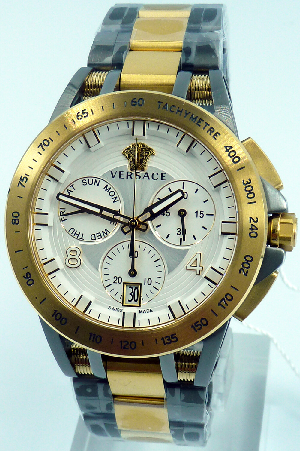 versace silver sport tech watch