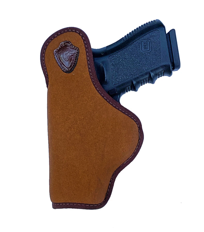 Brown Premium Soft Suede Leather IWB Gun Holster Max Carry - Choose Model/Size - Image 2 of 4