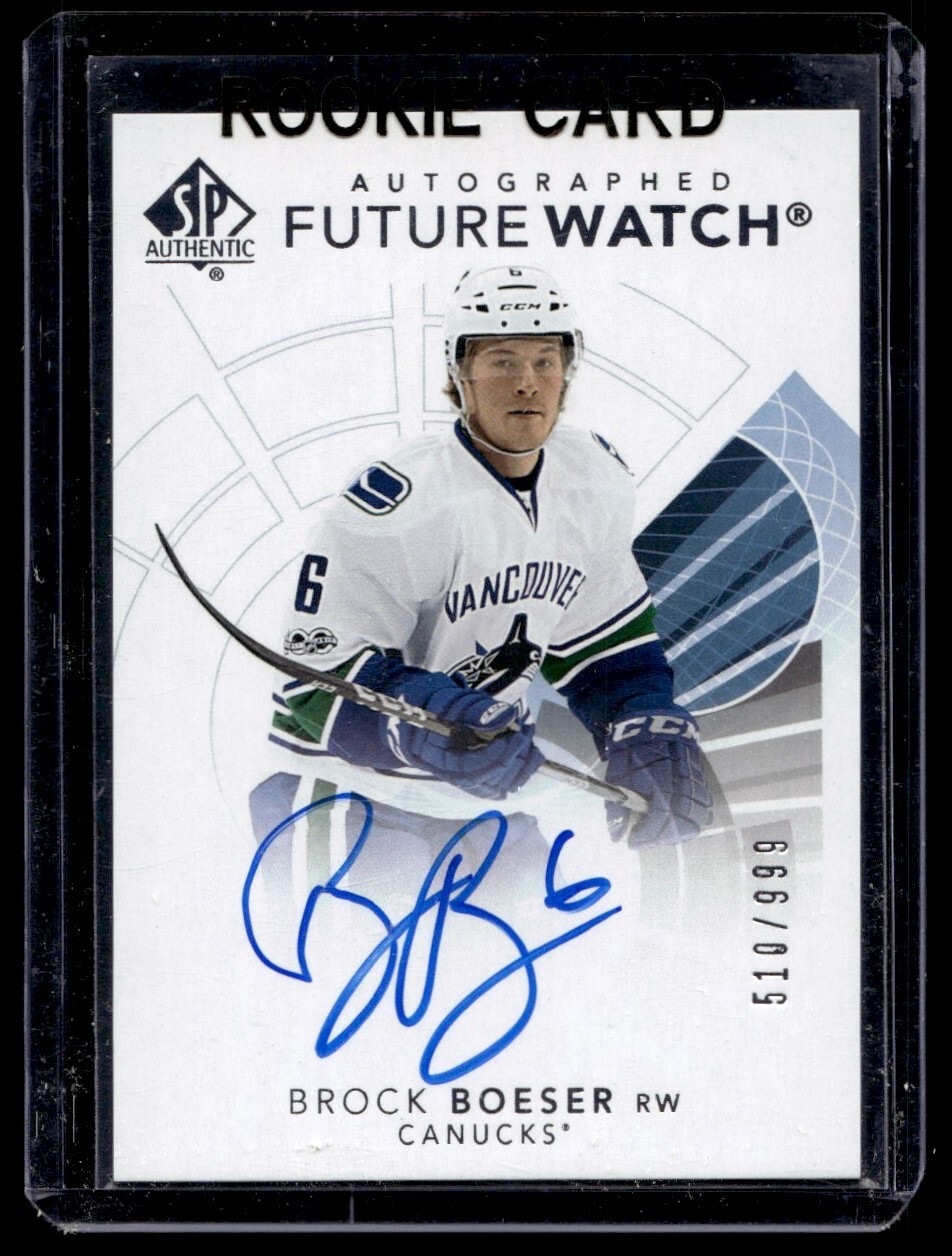 2017-18 SP Authentic Future Watch Rookie Autograph Brock Boeser RC Auto 510/999