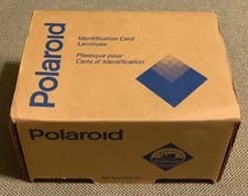 Identification Card Badges Clear Laminate Vintage Box of 500 Polaroid No. 614787