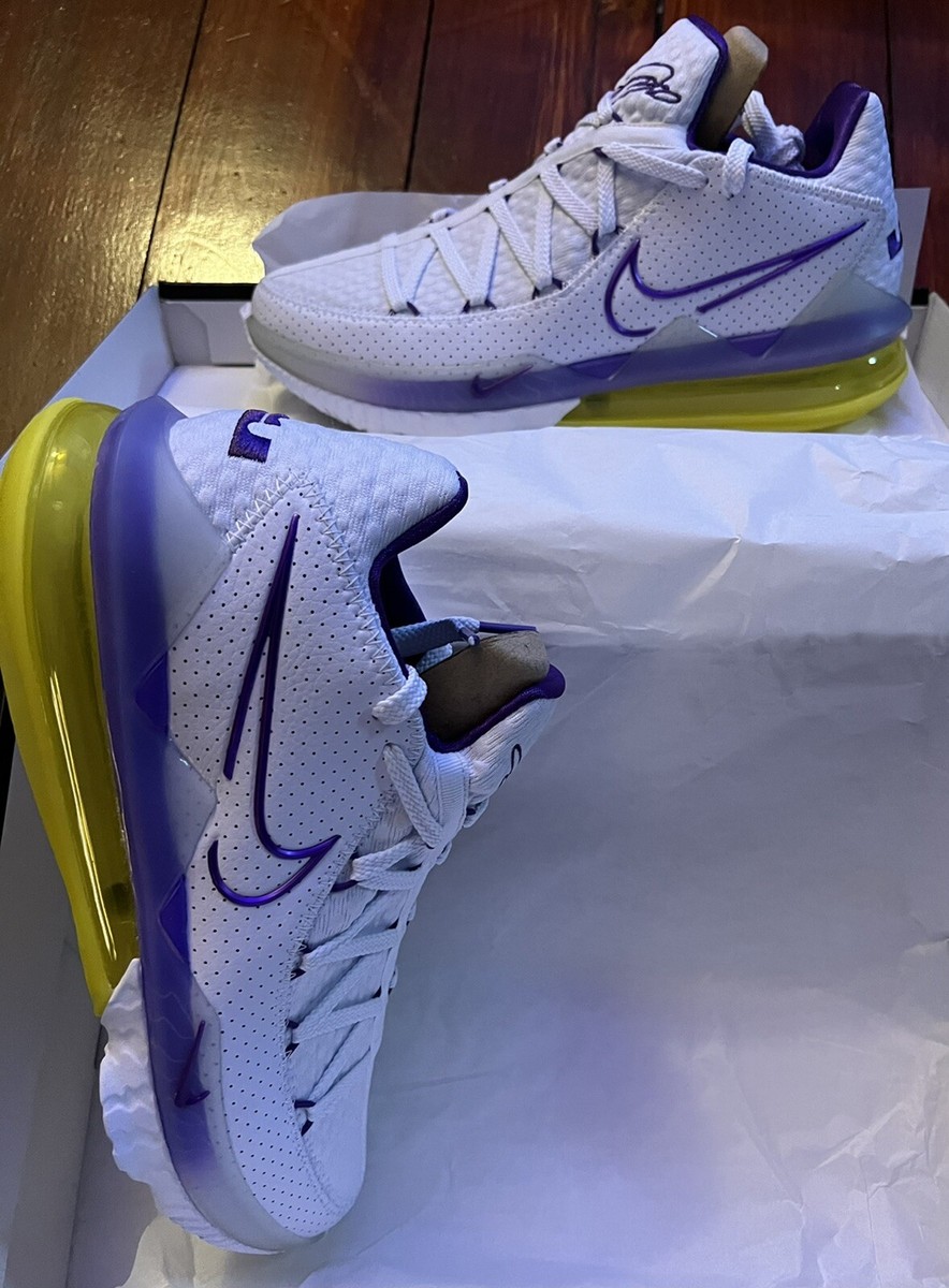 Nike LeBron 17 XVII Low 'Lakers Home' White/Purple Men's