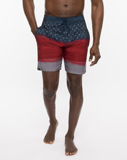 New Travis Mathew Murica Fun Boardshort 36 Blue Beach Bathing Suit Swim Trunk