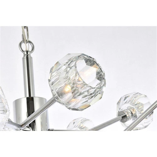 Elegant Lighting Graham 12-Light Modern Crystal Pendant in Chrome - Picture 5 of 8