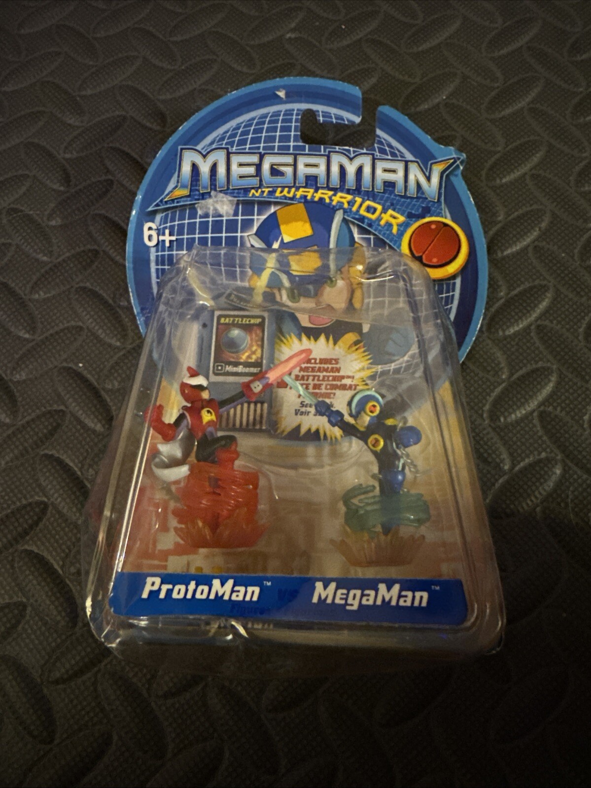 MEGAMAN PROTOMAN VS MEGAMAN FIGURES NT WARRIOR BATTLECHIP NISB RARE VINTAGE