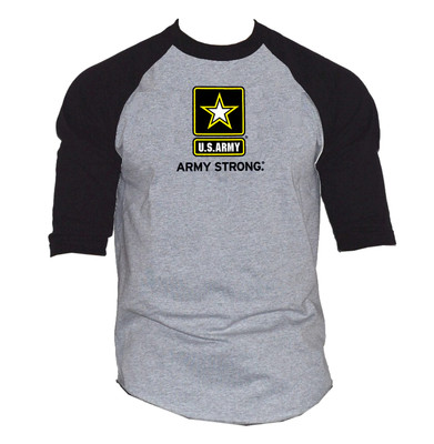 Men's Army Strong Workout Gray Baseball 