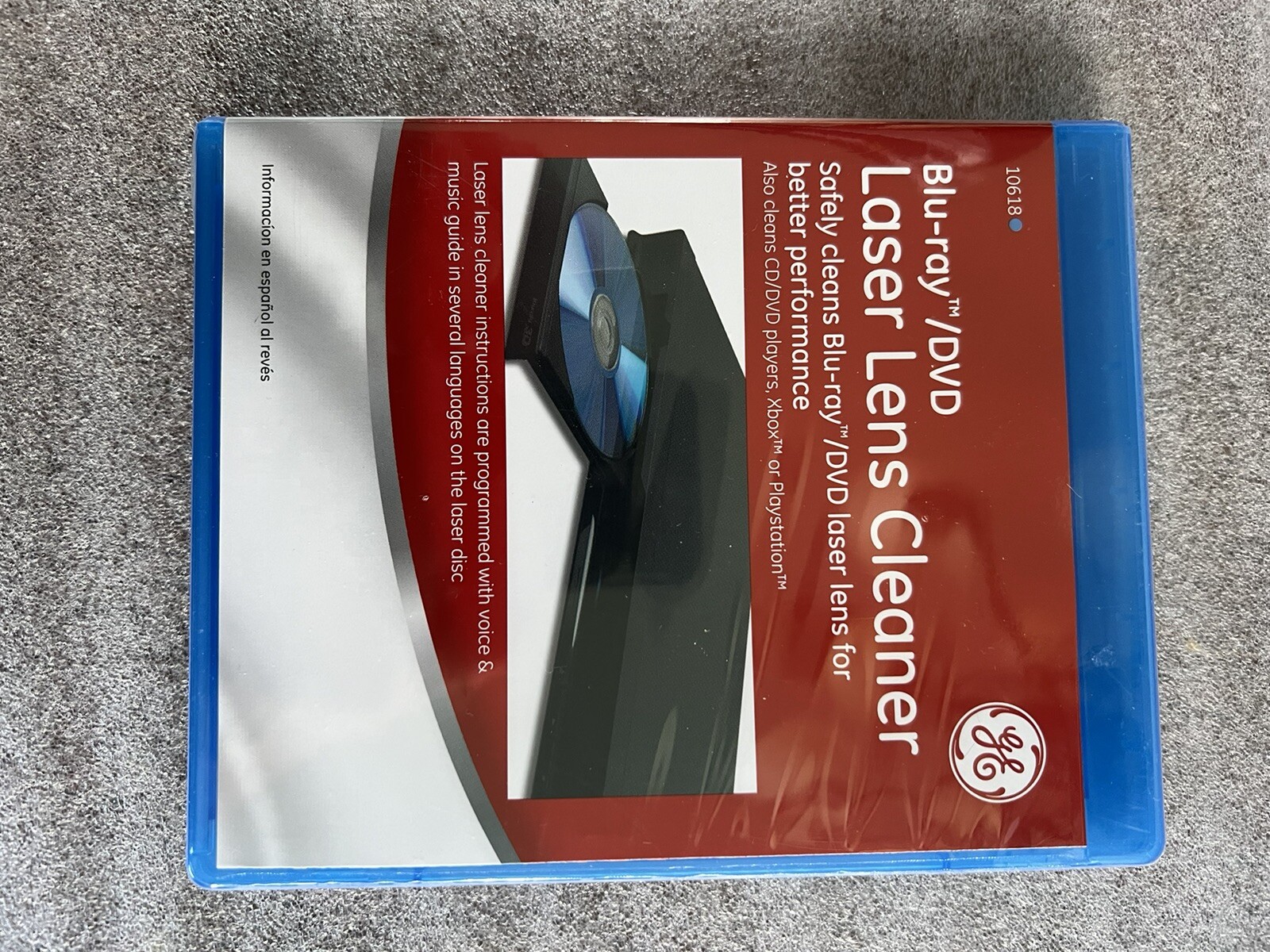 BluRay / DVD Laser Lens Cleaner Disc (New Sealed GE 10618) CD / Xbox