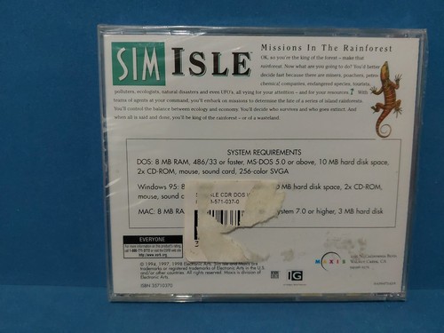 SimIsle: Missions in the Rainforest (PC, 1995) Brand New Sealed Scholastic - Picture 2 of 5