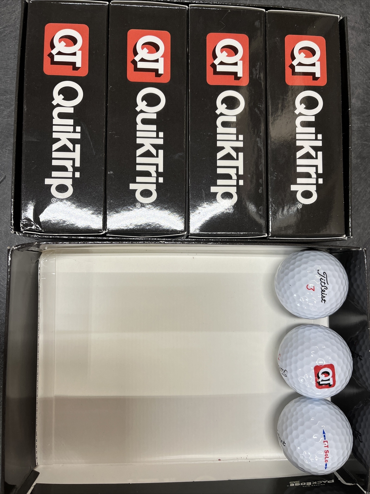 New Titleist DT SOLO Golf Balls 1 Dozen White QT QuikTrip Long Distance eBay