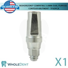 BioHorizons  Compatible 3.0mm Dual Purpose Contour Abutment Titanium Dental