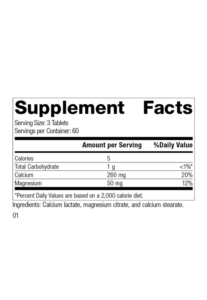 Standard Process Calcium Lactate Immune Support, 180 Tablets Exp 4/27 - Image 2 of 2