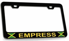 EMPRESS Jamaica License Plate Frame-CAN PERSONALIZE