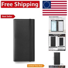 Stylish Slim Leather Wallet with Card Holder  Pen Slot - Unisex Checkbook Cover