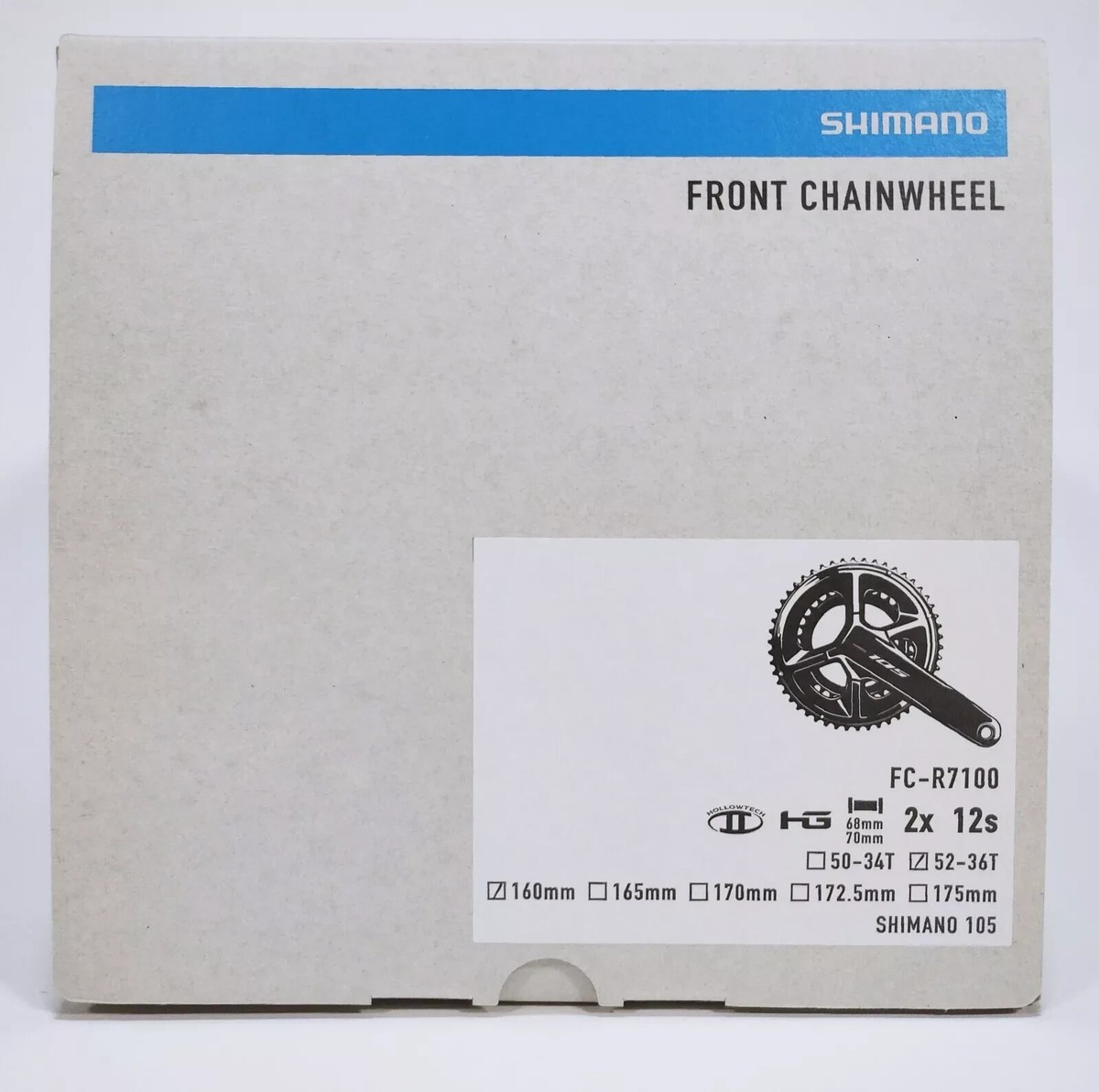 SHIMANO FC-R7100 12s52-36T IFCR7100MX26 Crankset [160mm 165mm