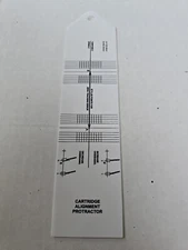 Turntable  Cartridge Stylus Alignment Protractor Tool Durable Plastic EASY READ
