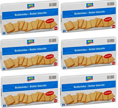 2,4 kg Aro Butterkeks - Butterkekse Kekse - 6 x 400 Gramm