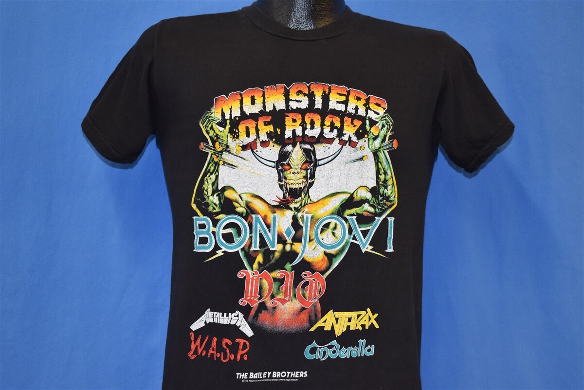 vtg 80s MONSTERS OF ROCK DONINGTON '87 BON JOVI DIO METALLICA