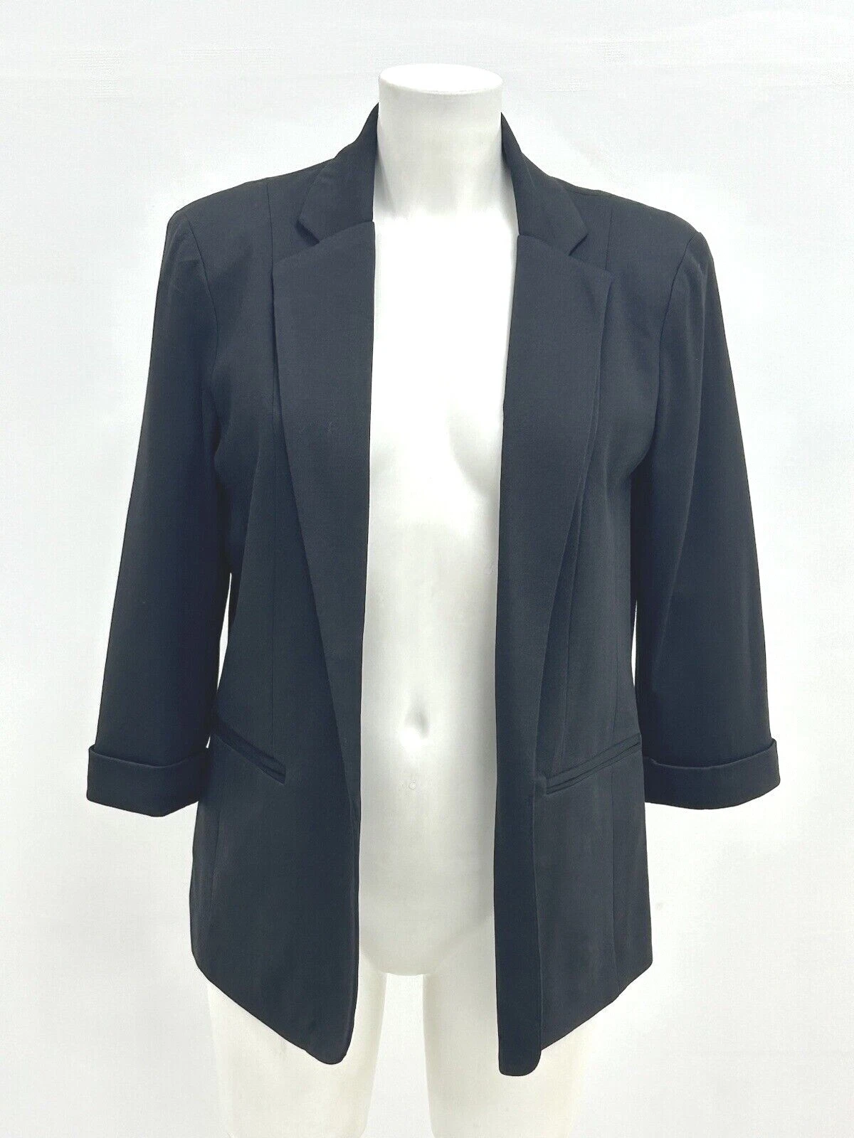 Ex Wallis Fully Lined Woven Blazer/Jacket Black Sizes 10 12 14 16