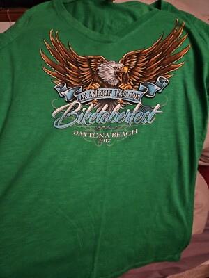 Next Level Apparel Biketoberfest Daytona Beach 2017 Jr's Screen Tee Sz L