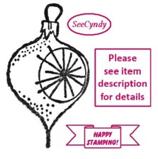Glass Christmas Ornament - FREE SHIPPING OFFER - Unmounted Rubber Stamp