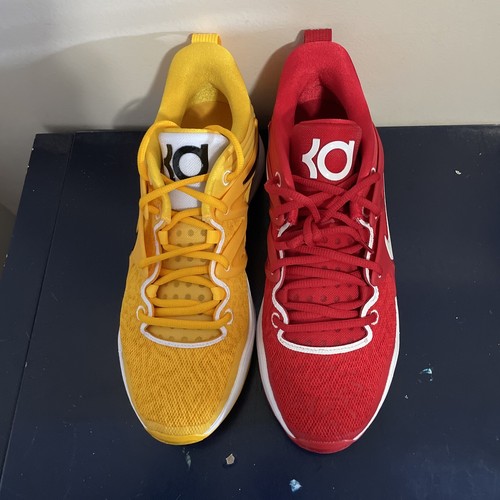 Men Size 10 - Nike KD 15 TB Left University Red/Right University Gold - Picture 2 of 7