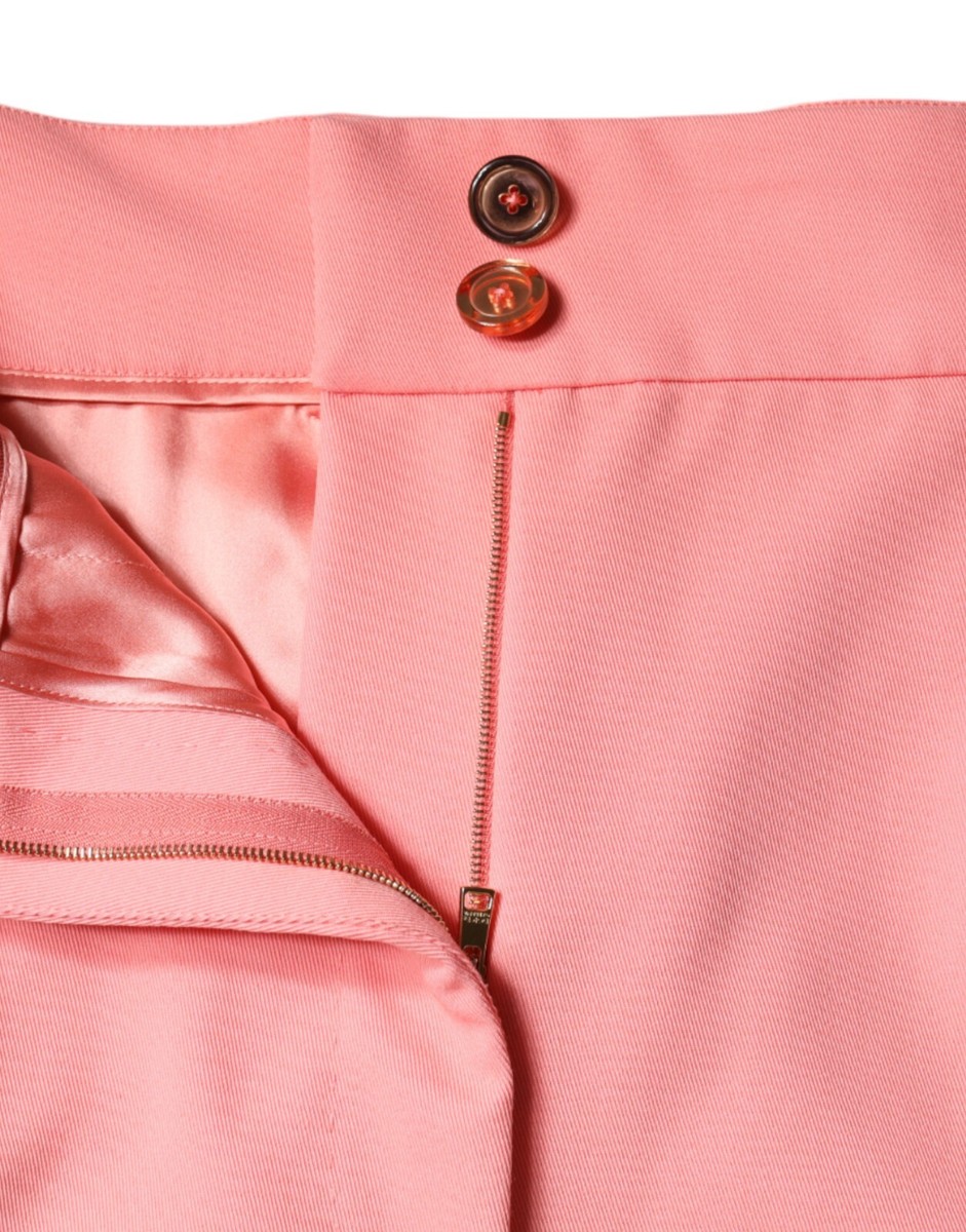 DOLCE & GABBANA Pants Rose Pink Polyester High Waist Tapered