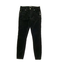 Silver Jeans Aiko Skinny Pants Women 27 Black Velvet Mid Rise Solid Casual