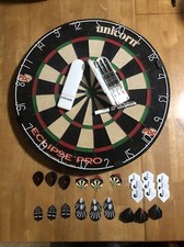 Professional Bristle Dart Board Set Unicorn Eclipse Pro Game Room Tournament