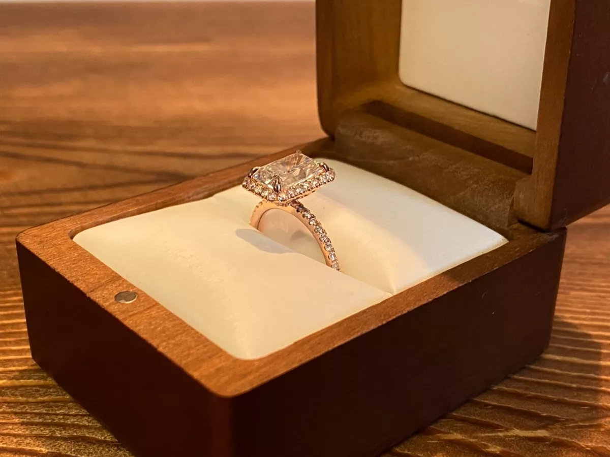 Brilliant Earth 2.17c lab created engagement ring excellent