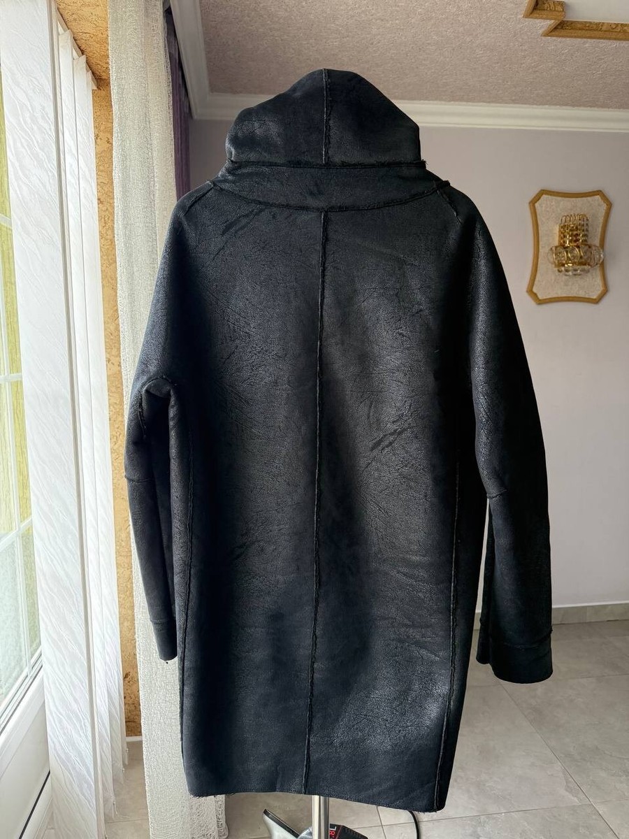 COP COPINE VERVET FAUX FUR SHEEPSKIN SHEARLING HOODED COAT JACKET
