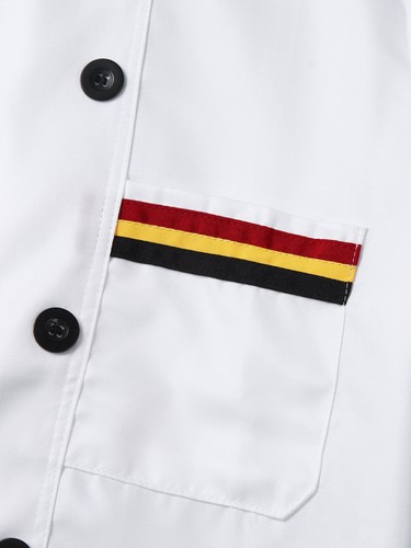 Chef Coat Jacket Unisex Kitchen Short Sleeve Cooker Work Restaurant Uniform - Picture 38 of 47