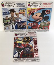 3 Sticker Story Adventure Colorforms Disney Mickey Mouse Toy Story Transformers