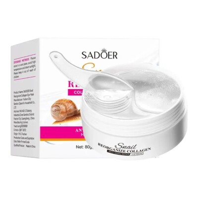 60pcs/box SADOER Snail Collagen Aloe Vera Eye Mask Anti Dark Circles Eyes Bags