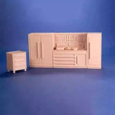 1/64 Scale Car Repair Tools Model Garage Workshops Maintenance Scene Accessories