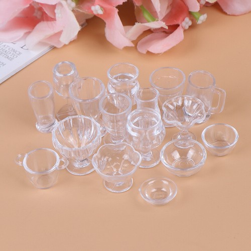 17teile/satz 1:12 Puppenhaus Miniatur transparent geschirr diy küchengeschirr - Bild 2 von 12