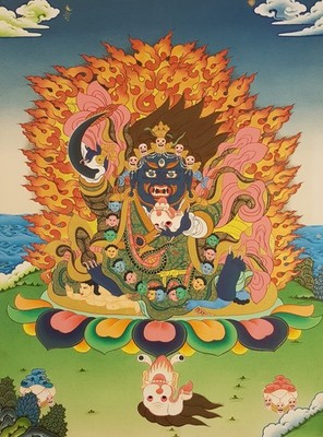 44. Dorje Bernagchen Thangka: Vajra Mahakala Tibetan Buddhist Art