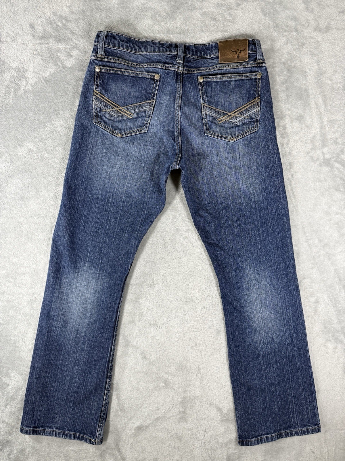 Mens 32x29 Blue Denim 42 Vintage Boot Cowboy Western