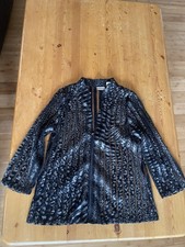 Chico's Easywear  Jacket Leopard Animal Print 3/4 Sz 0