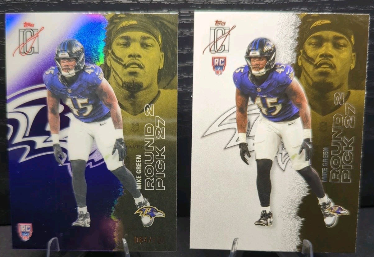 2025 Topps Signature Class Mike Green Rookie Purple Color Match /100 w/Base (RC)