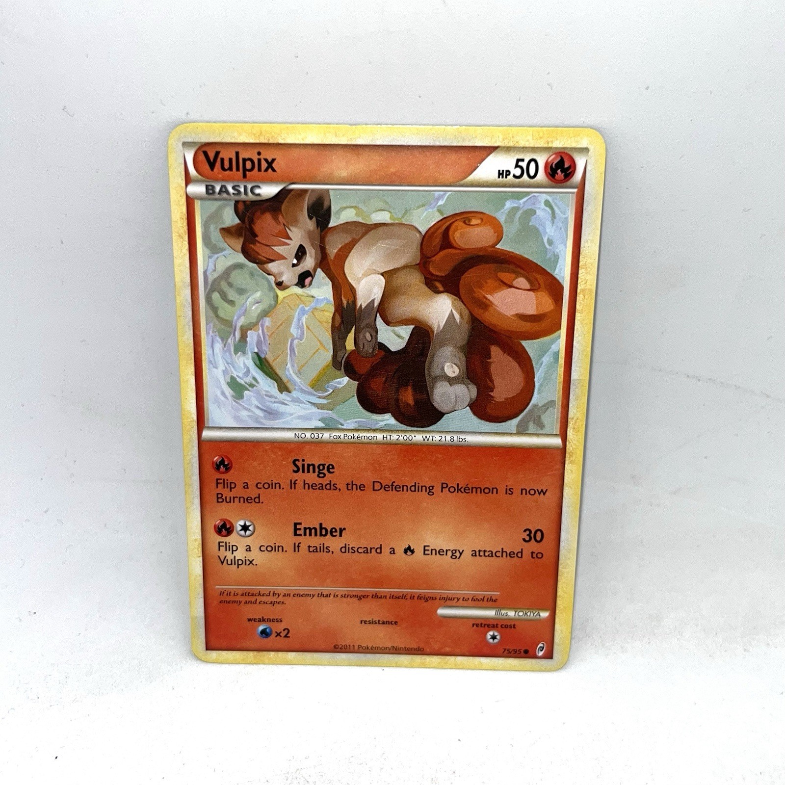 Vulpix 75/95 Call of Legends Regular Non Holo Pokemon Card LP