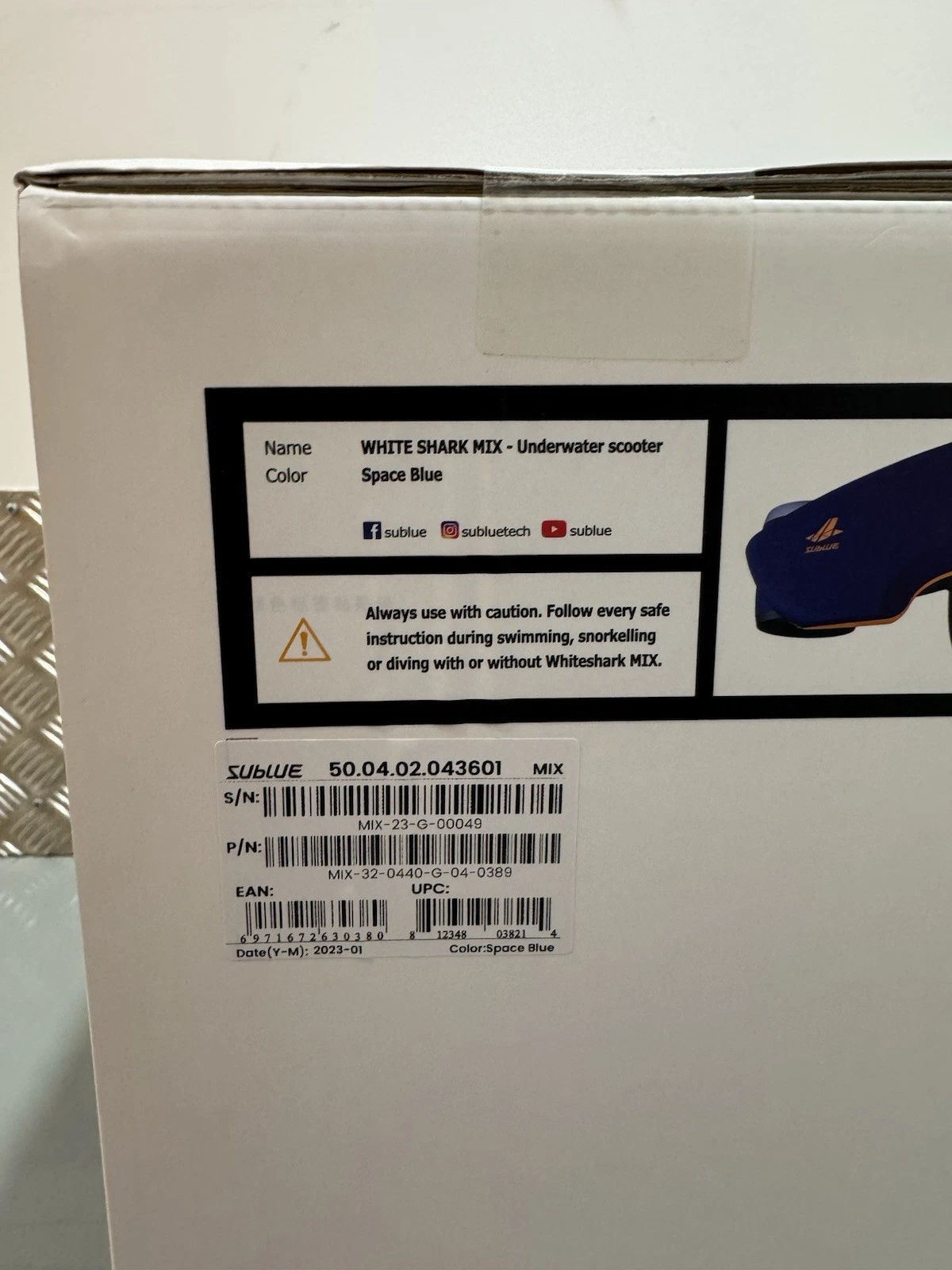 WhiteShark Mix Underwater Glide Scoter Space Blue Brand New Sealed 3