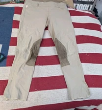 tailored sportsman breeches 32 tan Trophy Rider English Riding Pants READ