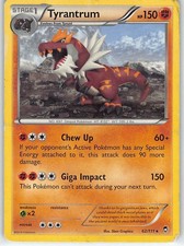 Tyrantrum 62/111 Rare Furious Fists Pokemon Heavily Played