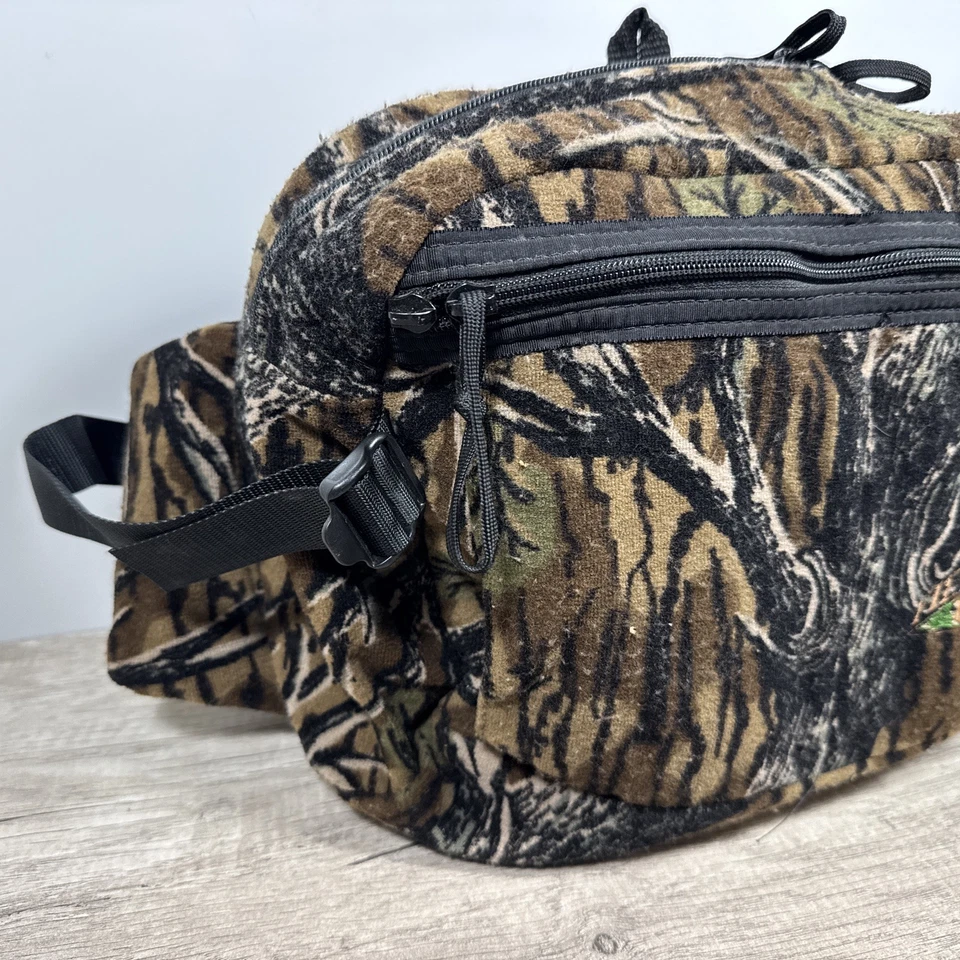 Riñonera de caza camuflada soporte de árbol roble musgo vintage Fieldline hecha en EE. UU. Foto 3 de 4